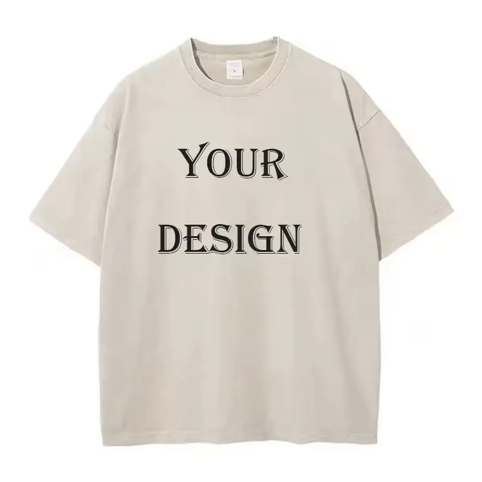 T-shirt unisexe en coton lavé, imprimé personnalisé, haut Harajuku, bricolage, votre Photo ou Logo, 