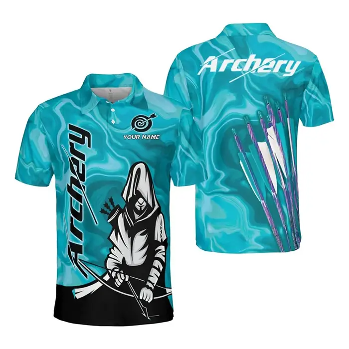 Mode tir à l'arc personnalisé Polo pour hommes personnalité impression 3D rue drôle t-shirt haut été tendance Sport