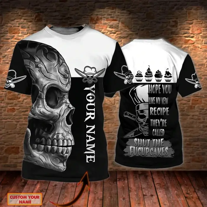 Chef tatoué été hommes T-shirt nom personnalisé