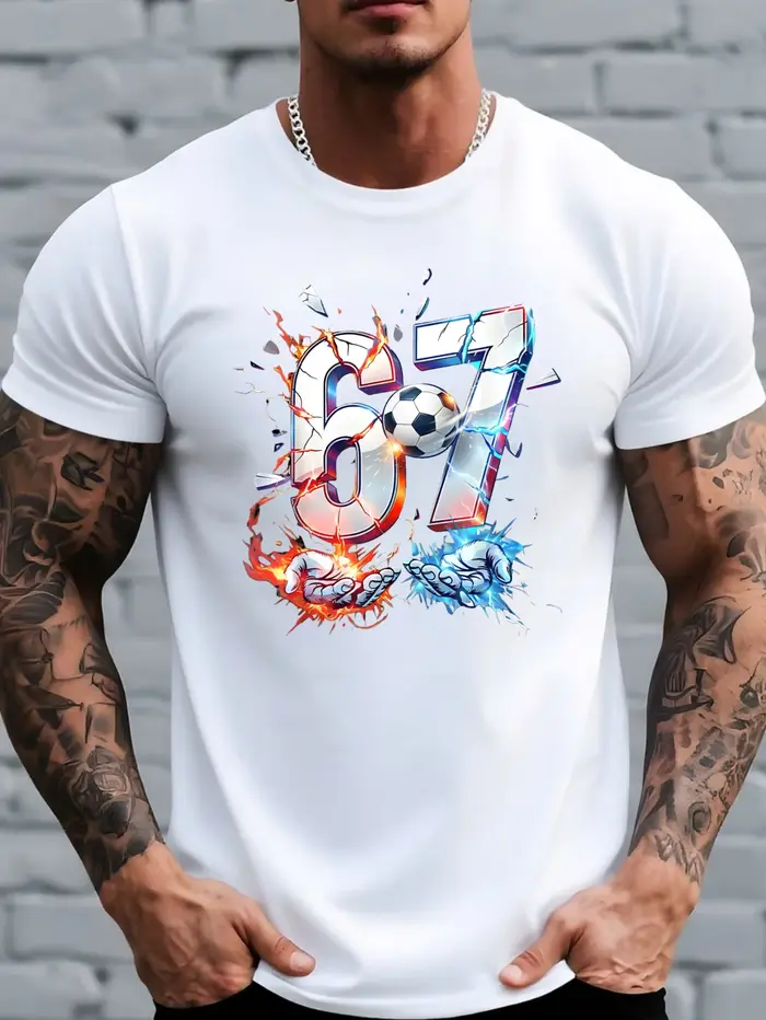 T-shirt graphique Meme Six Seven pour homme