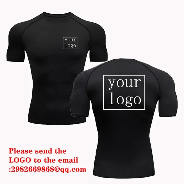 T-shirt de compression personnalisé à séchage rapide pour hommes et femmes