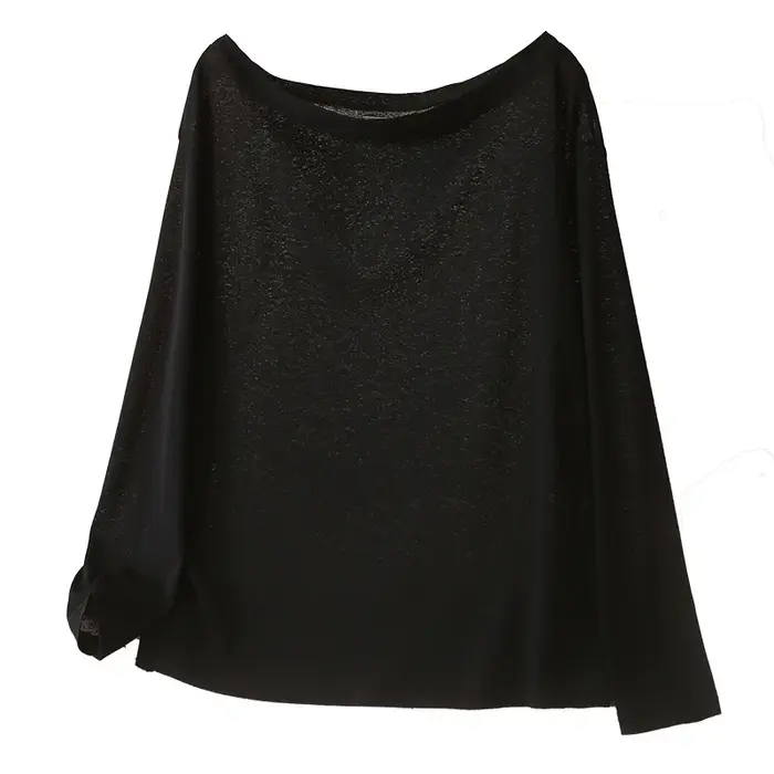 Mode grande taille femmes T-Shirt automne nouveau Style épaules nues à manches longues couleur unie 
