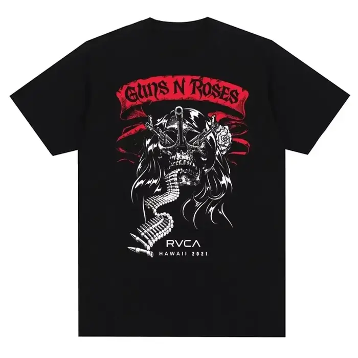 T-shirt à imprimé graphique Guns N Roses, t-shirt vintage de groupe de rock, streetwear, manches cou