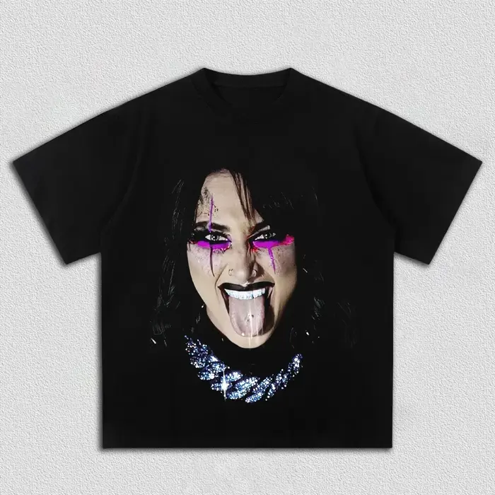 T-Shirt à manches courtes avec image de Portrait de Rhea Ripley pour hommes et femmes, Streetwear dé