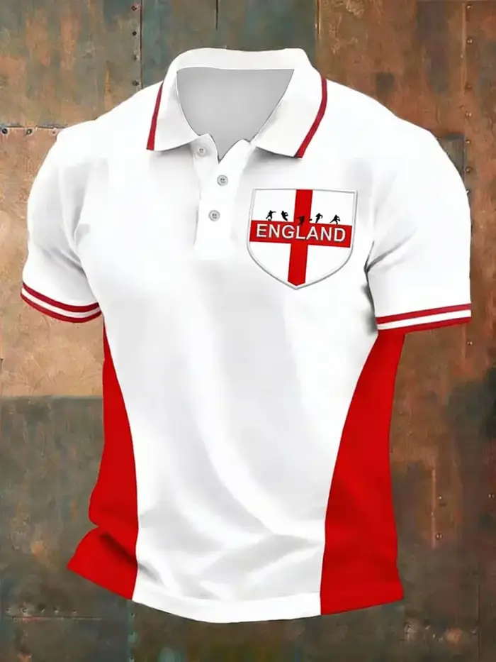 Polo de football pour supporters édition 2026 - Impression 3D - Tendance et confortable - Convient aux hommes et aux femmes