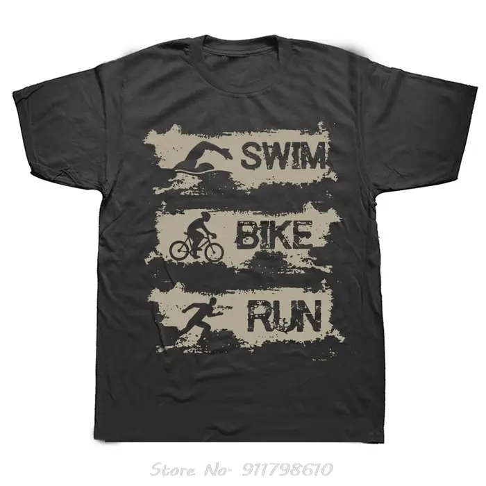 Vêtements pour hommes nouveauté Triathlon nageur vélo course surdimensionné T-shirt Streetwear Fitness