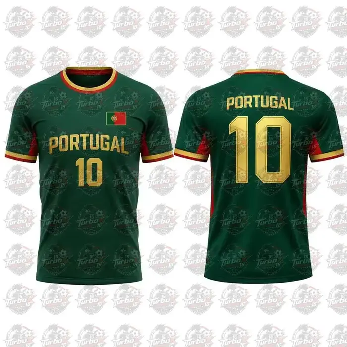 Nouveau Maillot de Sport Unisexe 2026 à Imprimé Drapeau du Portugal pour Homme – Respirant