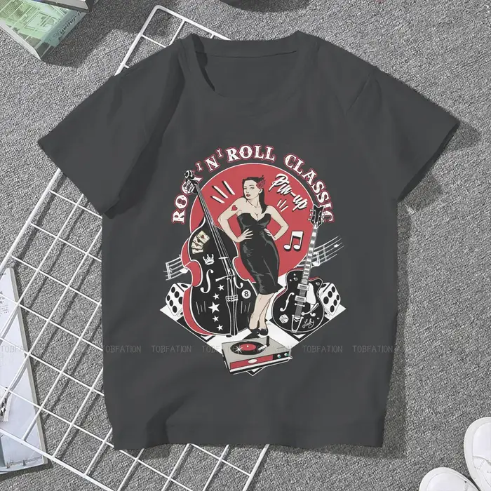 Rockabilly Vintage Rock Roll musique chaussette Hop femmes t-shirt Pin Up fille modèle filles t-shir