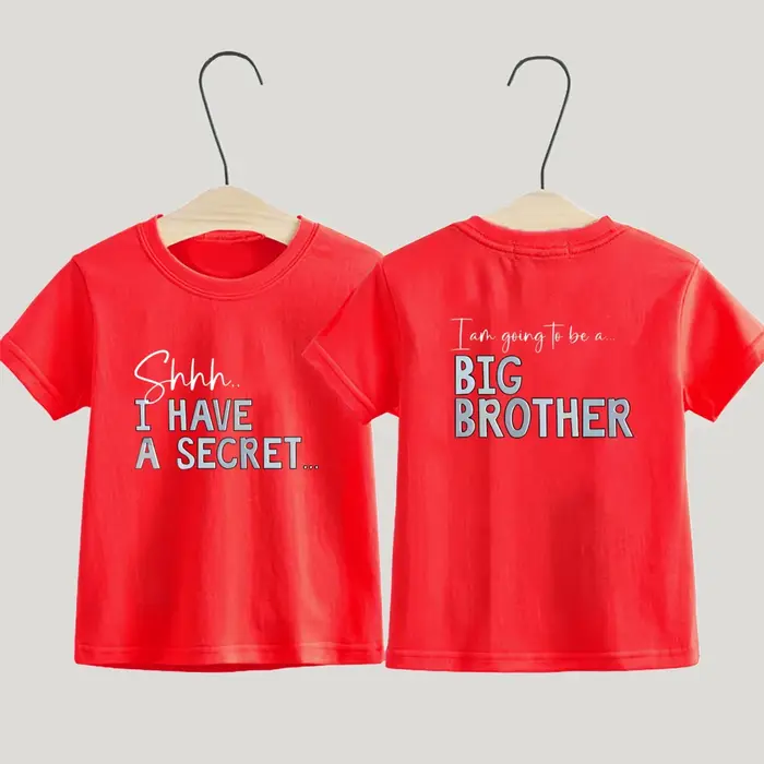 T-shirt « Grand frère » - J'ai un secret - Cadeau d'annonce de grossesse «