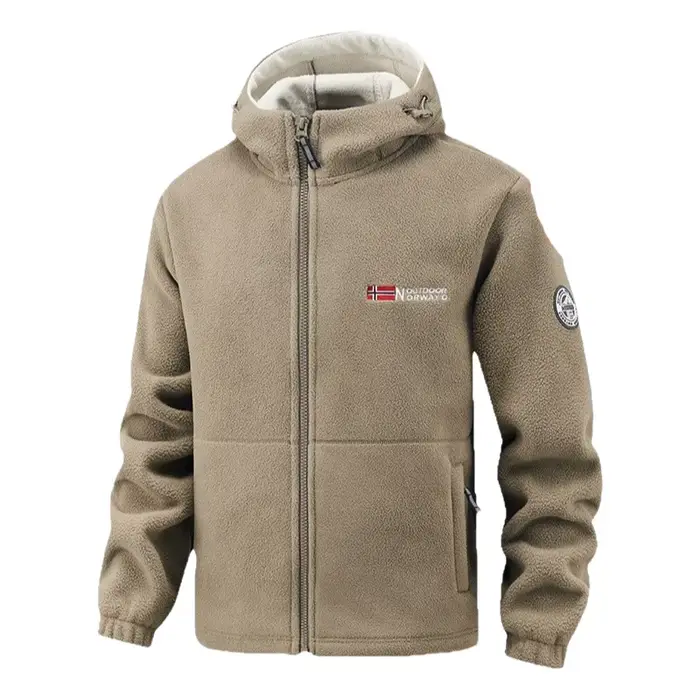Sweat à capuche polaire pour homme – Veste de sport décontractée chaude pour l'hiver