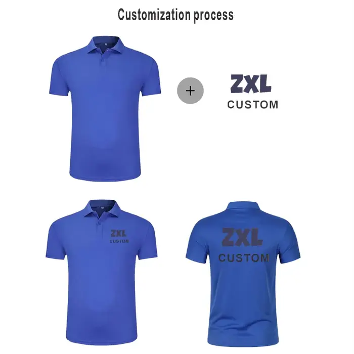 Polo de travail professionnel avec logo imprimé personnalisé