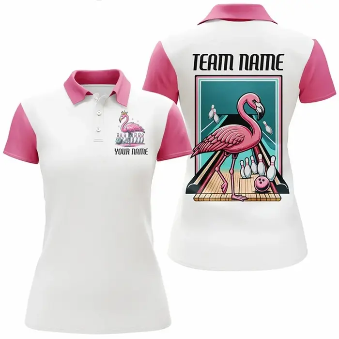 Polo à motif de Bowling coloré pour hommes et femmes