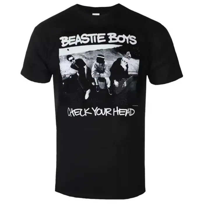 BEASTIE BOYS - T-shirt décontracté et tendance avec impression CHECK YOUR HEAD