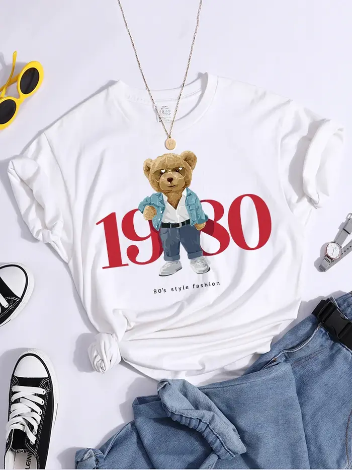 T-shirt d'été confortable, à la mode, Style 80'S, 1980