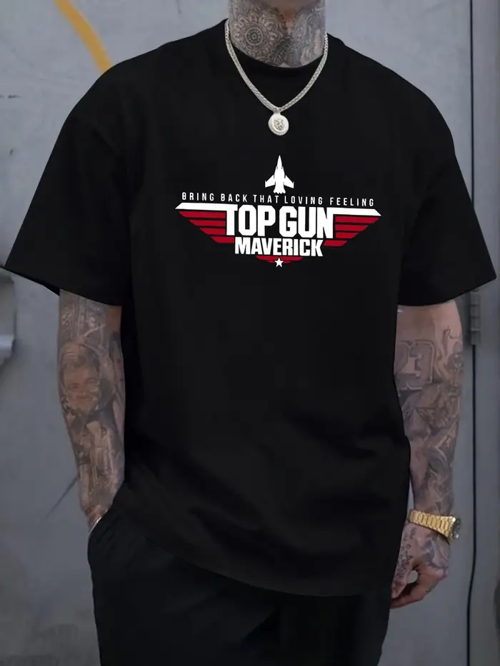 Nouveaux T-shirts imprimés Top Gun Maverick pour homme, en coton, tendance, unisexe, décontractés, s