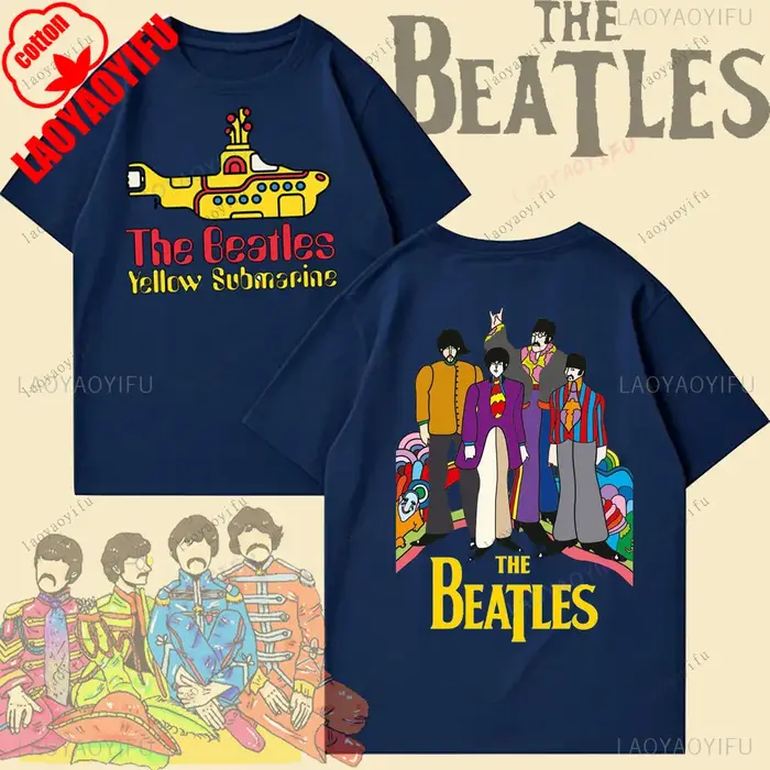 T-shirt The Beatles Black Rock Band, mode automne, sport, hauts en coton de haute qualité, T-shirt p