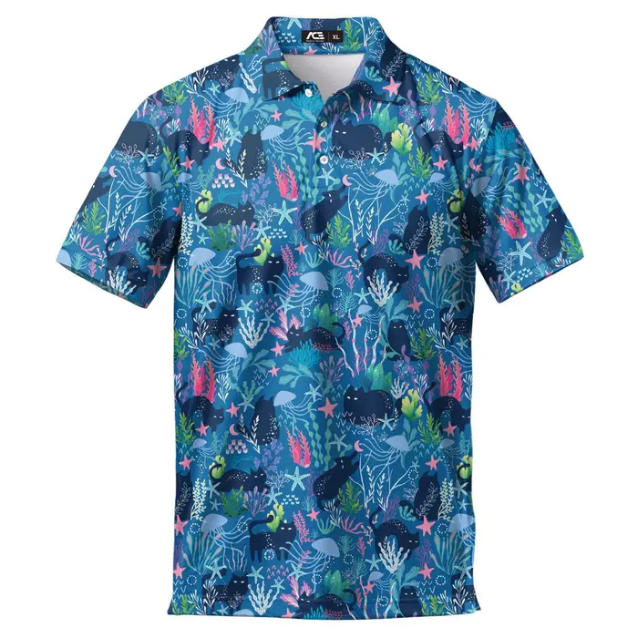 Polo chat noir pour hommes