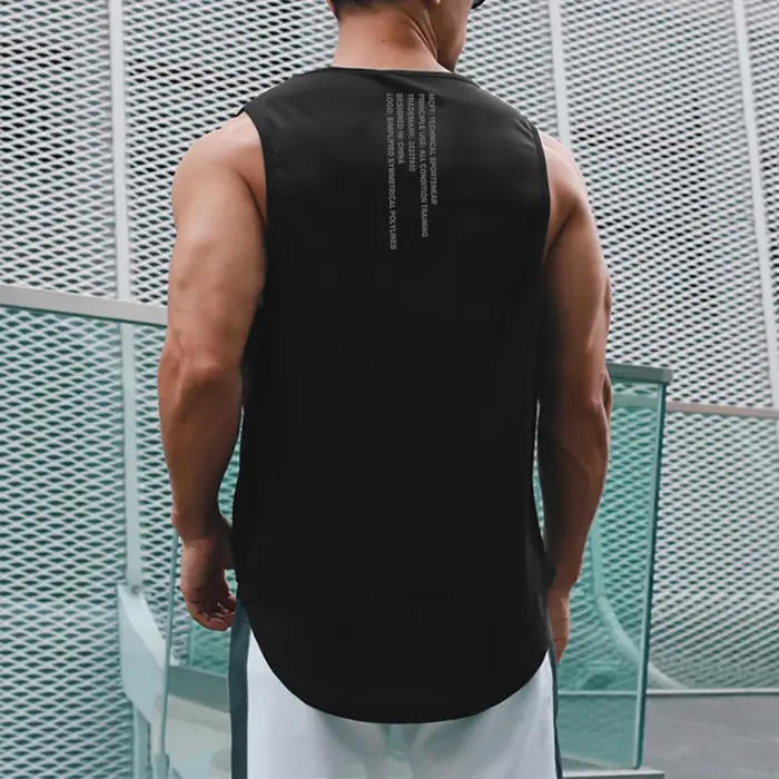 Muscleguys débardeur de gymnastique hommes musculation Singlet Fitness Stringer chemise sans manches maille séchage