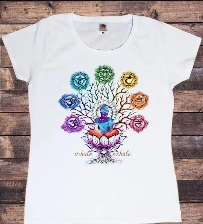 T-shirt imprimé arbre pour femme, vêtements de méditation, respirant, oiseau arc-en-ciel, Harajuku,