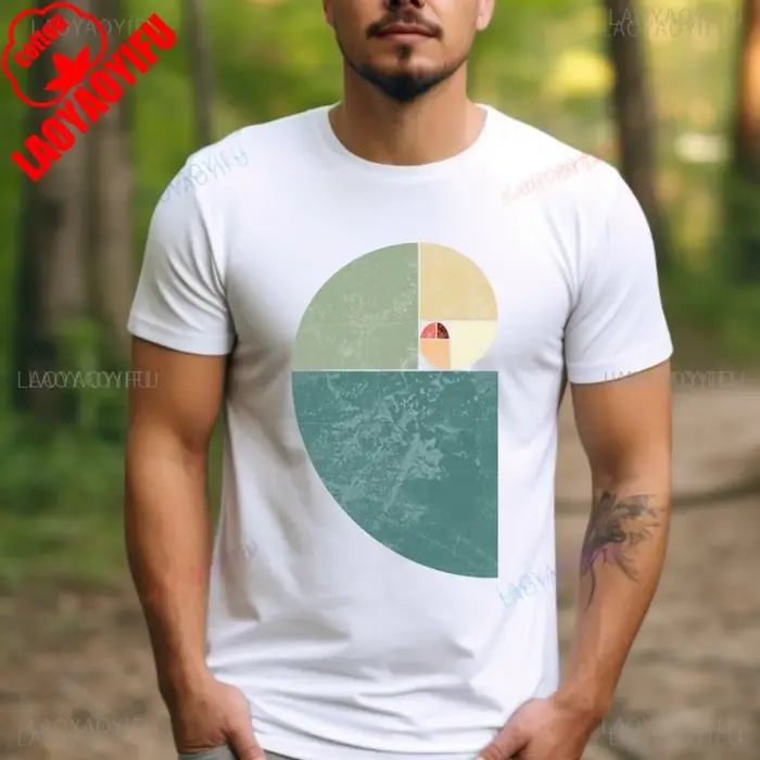 Fibonacci rapport d'or T-Shirt géométrie sacrée Science professeur de mathématiques T-Shirt Harajuku casual mode ample à manches courtes T-Shirt