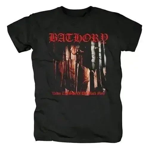 Bathory – T-shirt en coton noir pour hommes et femmes, 100% coton, de qualité, Hip-Hop, décontracté, Street Rock, Harajuku, classique, à manches courtes