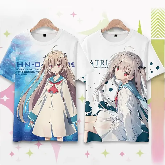 ATRI mes cher Moments jeu japonais AnimeT-Shirts hommes femmes t-shirt à manches courtes chemise de grande taille hauts