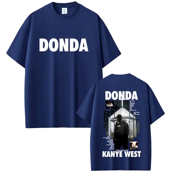 Rappeur Kanye West Donda Double face imprimé T-shirt hommes femmes Hip Hop mode Pop musique T-shirts