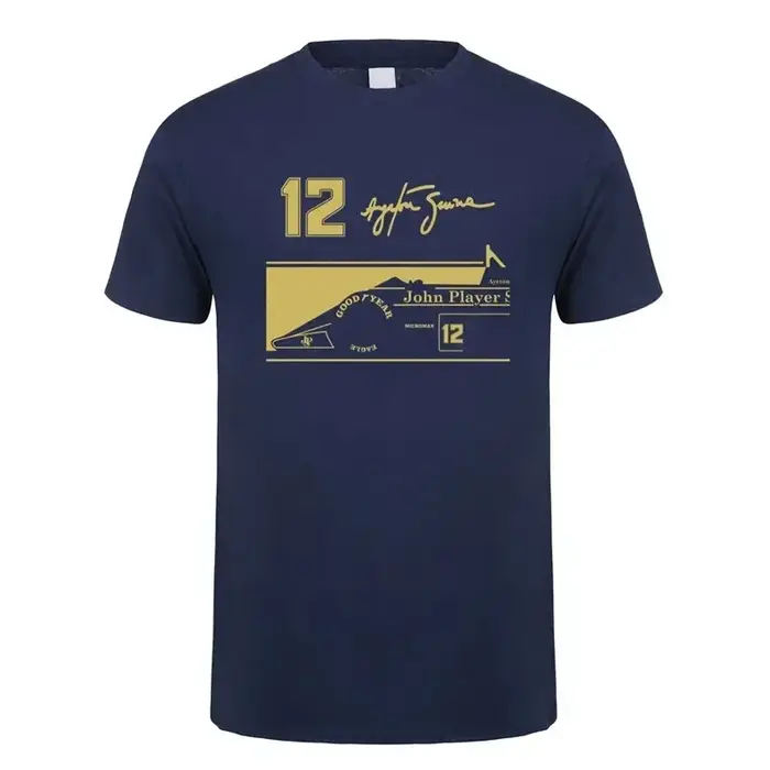 Nouveau héros Ayrton Senna t-shirt hommes à manches courtes coton T-shirts drôle Cool homme