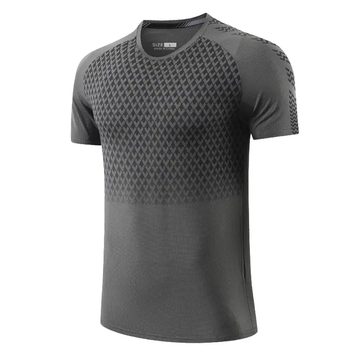 Sport impression chemises mode respirant Muscle musculation hommes à manches courtes gymnastique entraînement séchage rapide en plein air t-shirts