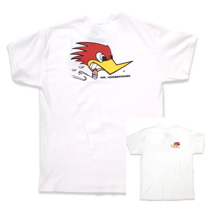 T-shirt en coton avec motif de voiture de course classique Gray Woodpecker