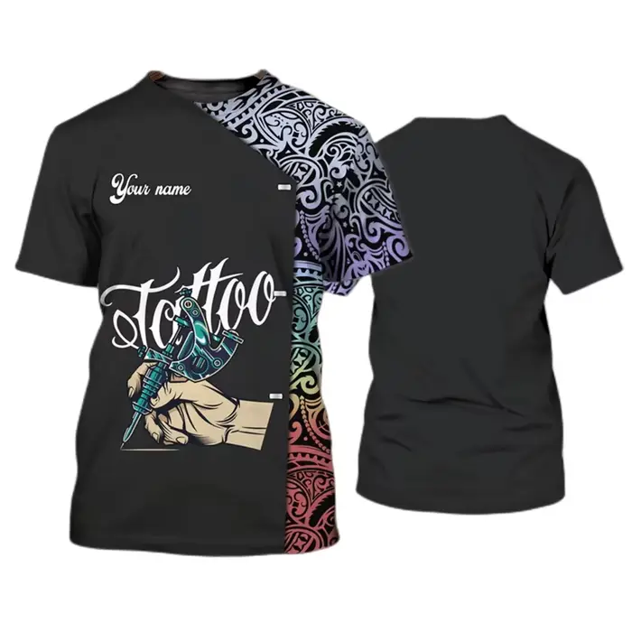 Mode tatouage artiste T-shirts vêtements de travail été décontracté nom personnalisé à manches court