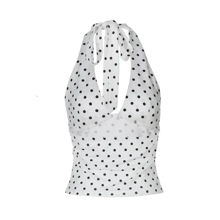 Crop Top à pois pour femme