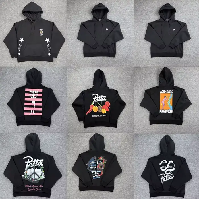 Sweat-shirts à capuche PATTA classiques avec logo imprimé, en molleton, pour hommes et femmes, nouvelle collection PATTA