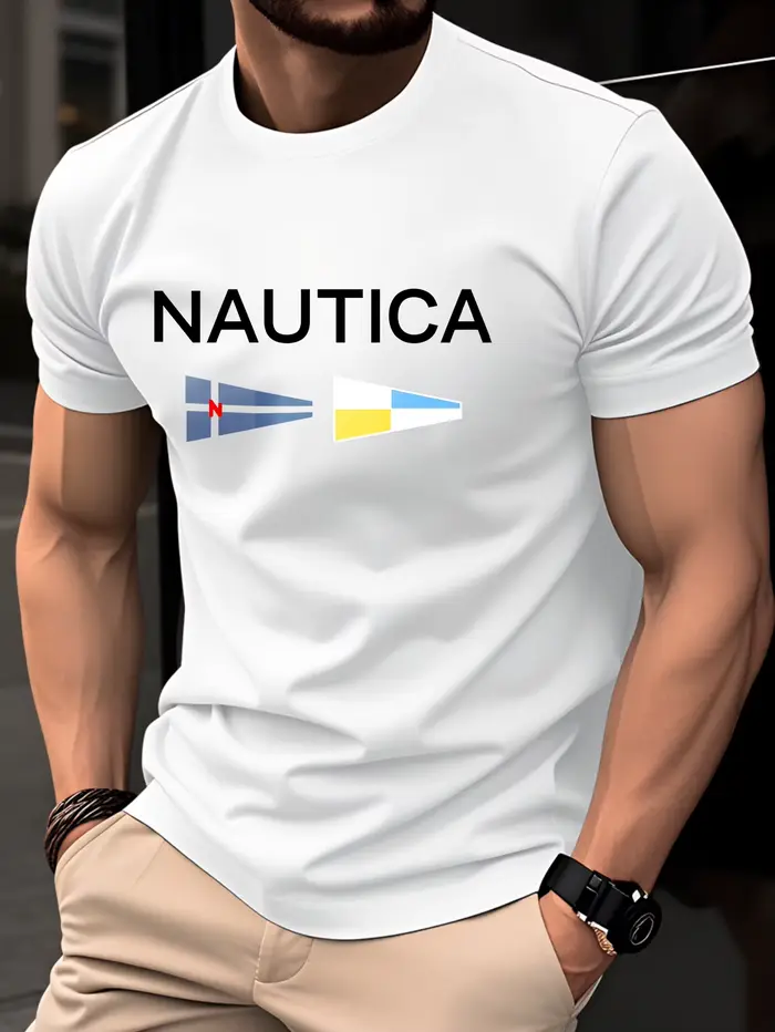 T-shirt pour homme - Haut léger à manches courtes pour l'été - Tendance