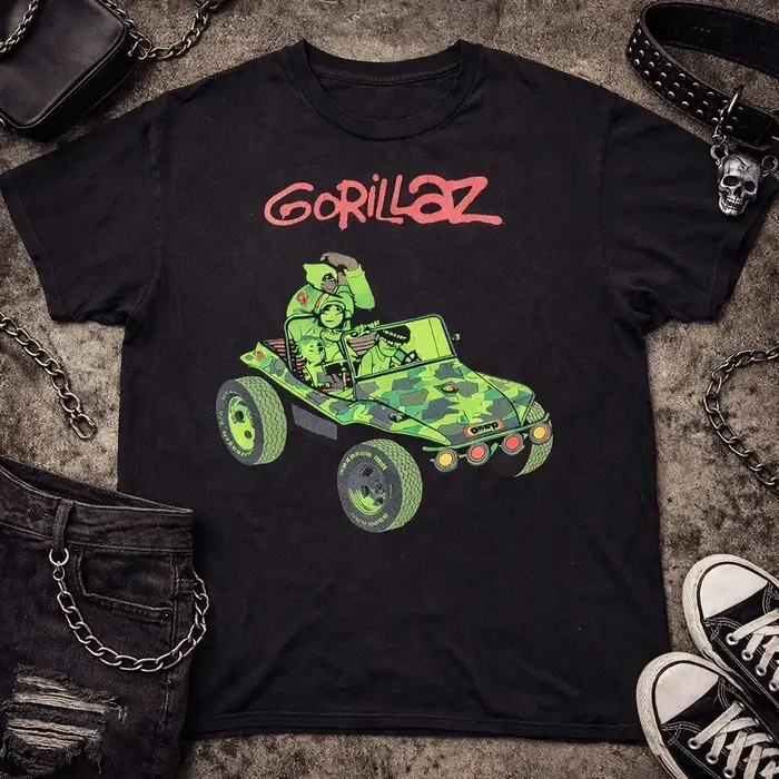 Gorillaz TOTTENHAM STADIUM 20TH JUNE 2026 Merch Summer T Shirt Coton Unisexe Hommes Femmes T-Shirt Fans Y2k Vintage Casual Tee