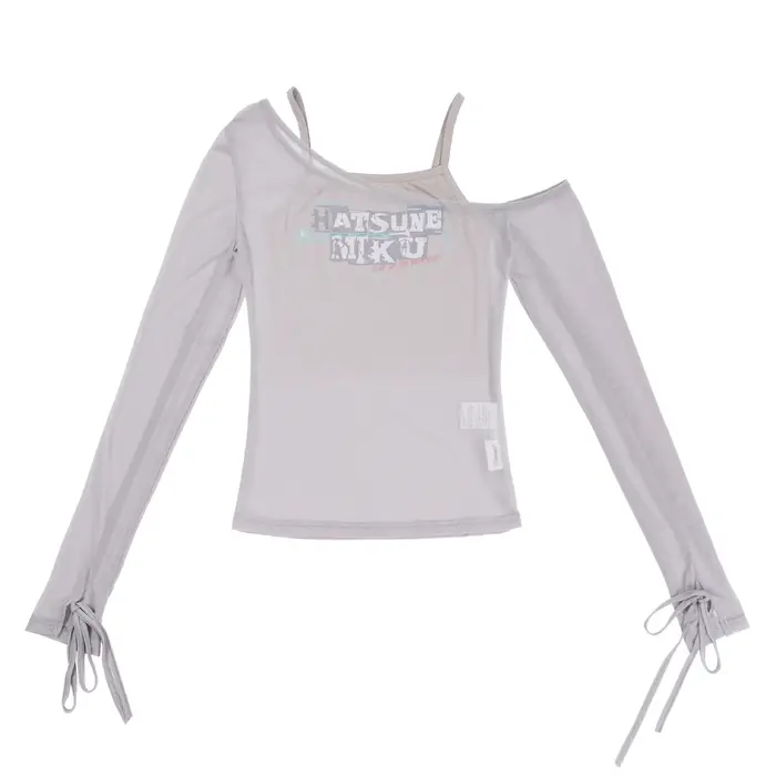 T-shirt en maille Moeyu Hatsune Miku pour femme