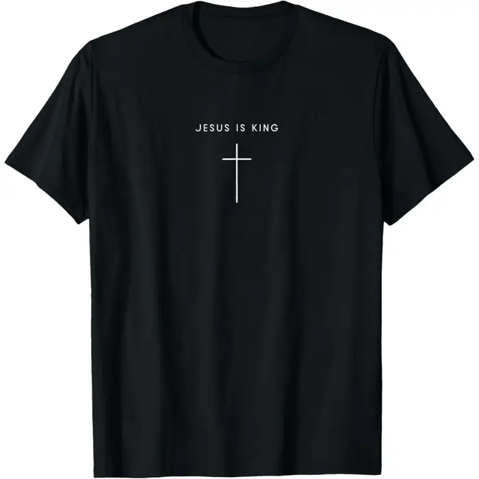 Drôle jésus est roi foi religieuse chrétienne t-shirts hommes coton Humor Streetwear t-shirt à manches courtes unisexe vêtements amples