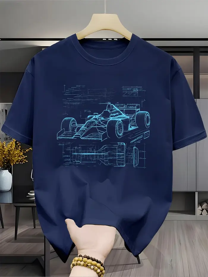 T-shirt de course automobile pour homme