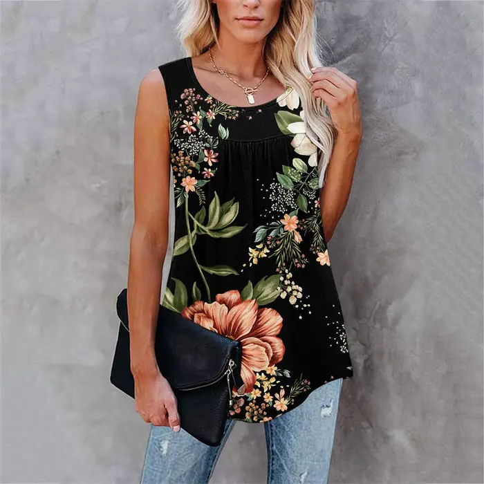 T-shirt imprimé floral grande taille pour femme, haut sexy, précieux, décontracté, plissé, été, 2022