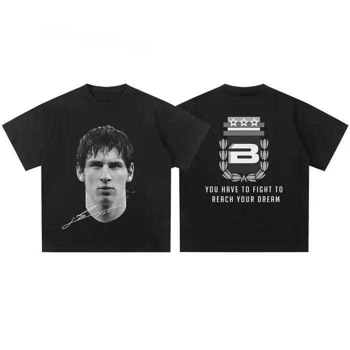 T-shirt imprimé avec les portraits des superstars du football Cristiano Ronaldo
