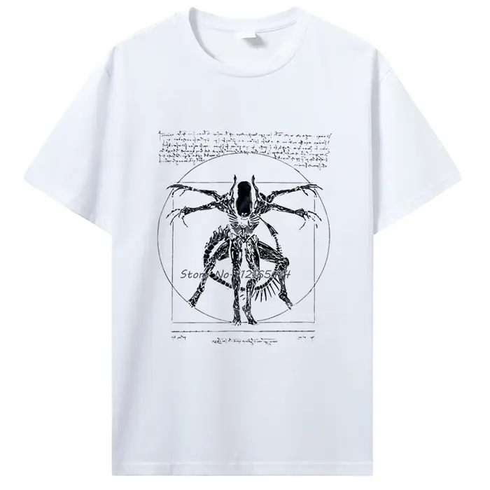 2019 marque t-shirt Homme t-shirts trucs Cool pour adolescents Da Vinci Alien t-shirt Gamer cadeaux pour hommes Streetwear