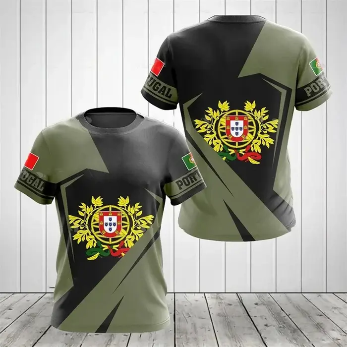 3D Portugal drapeau impression t-shirt