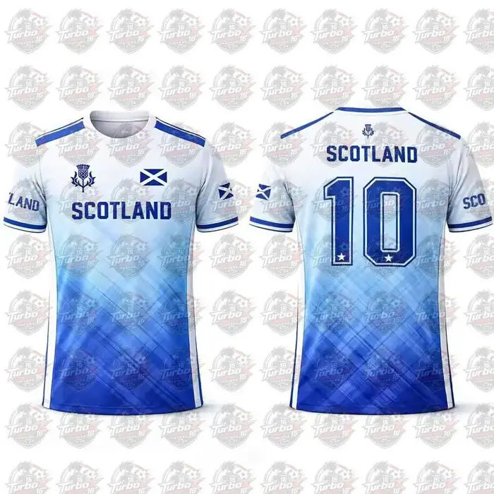 T-shirt imprimé drapeau écossais 2026 – Maillot de football respirant et à séchage rapide pour homme