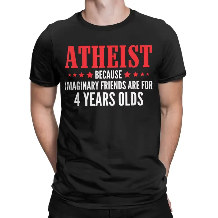 T-shirt athée amusant avec des amis imaginaires
