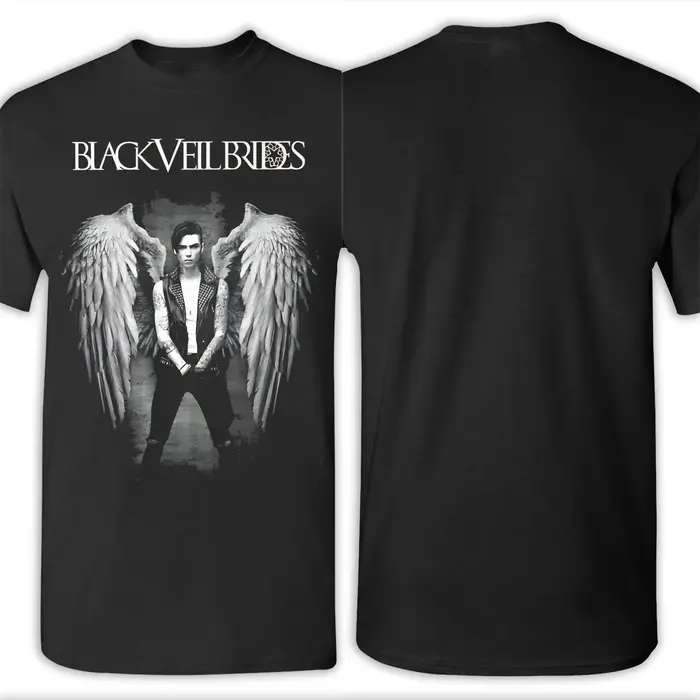 BAND Graphic T-shirt 100% coton B-BLACK VEIL BRIDES Tees Tops pour hommes