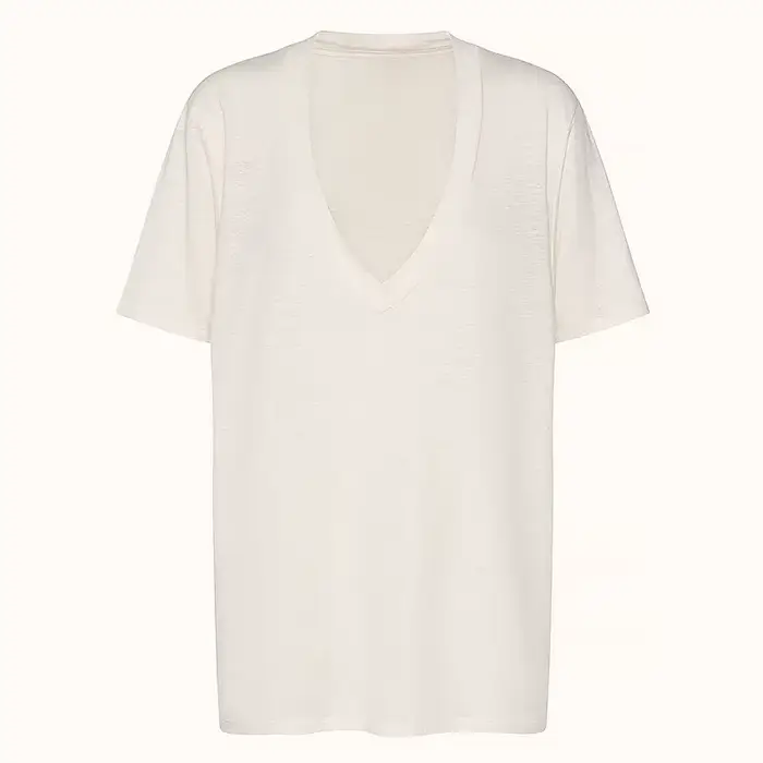 75% coton femmes T-shirt Sexy col en v à manches courtes t-shirts et chemisiers haut pour femme jeun