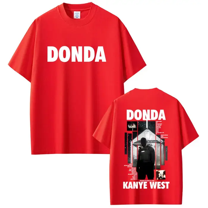 Rappeur Kanye West Donda Double face imprimé T-shirt hommes femmes Hip Hop mode Pop musique T-shirts