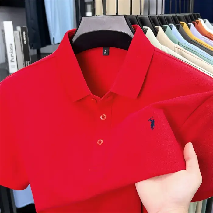 Polo homme haut de gamme à manches courtes