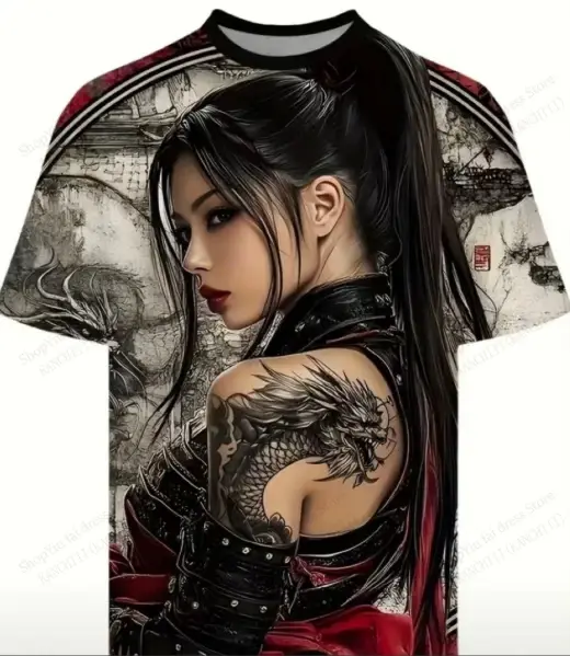 Nouveau T-shirt Manga Japonais Imprimé 3D Fille