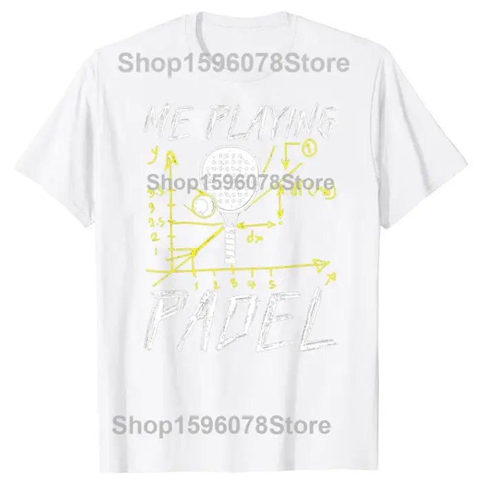 T-shirts graphiques amusants sur le thème du paddle-tennis, mode décontractée pour hommes et femmes,